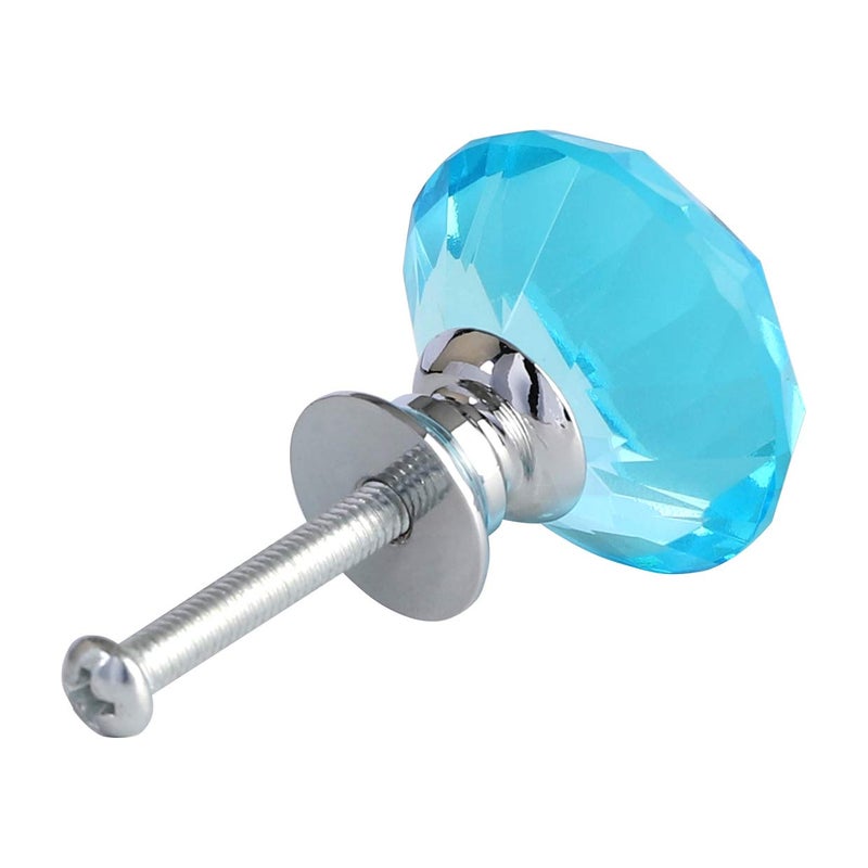 ANJUU 12 Pcs 30mm Diamond Shape Crystal Glass Cabinet Knobs with Screws Drawer Knob Pull Handle Used for Kitchen, Dresser, Door, Cupboard - Image 3